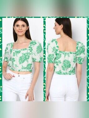 American Eagle Outfitters White Crop Top Size XL